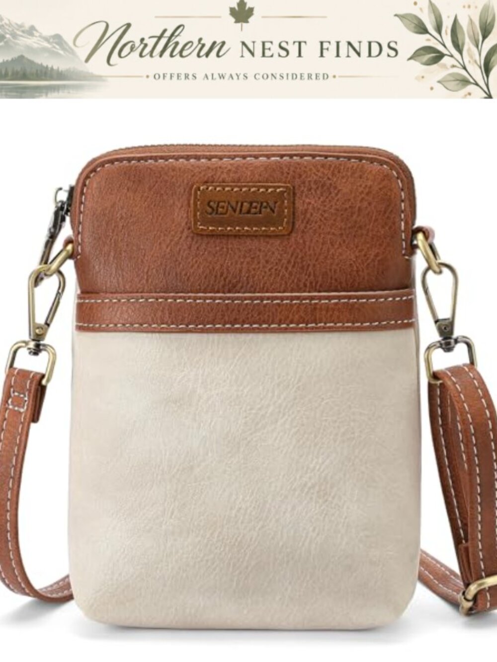 Small Crossbody Phone Purse Vegan Leather Adjustable Strap